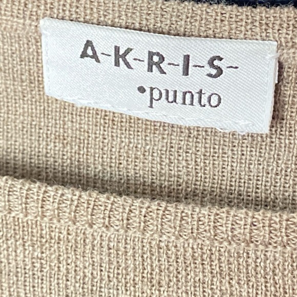 Akris Punto Beige Knit sweater size 14 - Picture 4 of 14